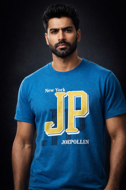 Tough & Dope New York JP Graphic T-Shirt – Premium Cotton Regular Fit (Blue)
